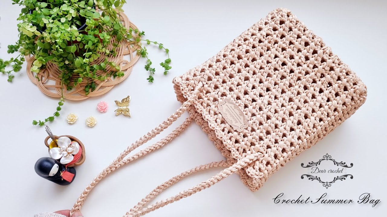 [CC]코바늘 가방 여름 데일리백 가방뜨기 (Crochet summer bag)