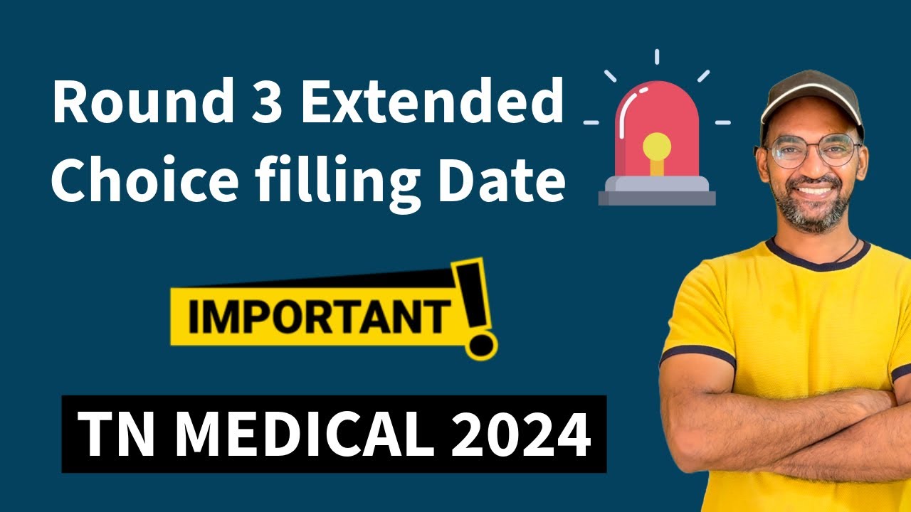 TN Medical Selection 2024 Round 3 update #tnmbbscounselling2024
