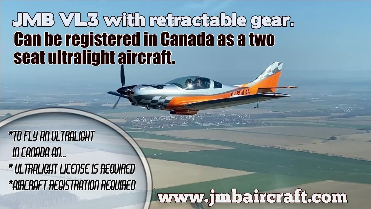 JMB VLM 3, Canadian Two Seat Ultralight Aircraft with retractable gear.