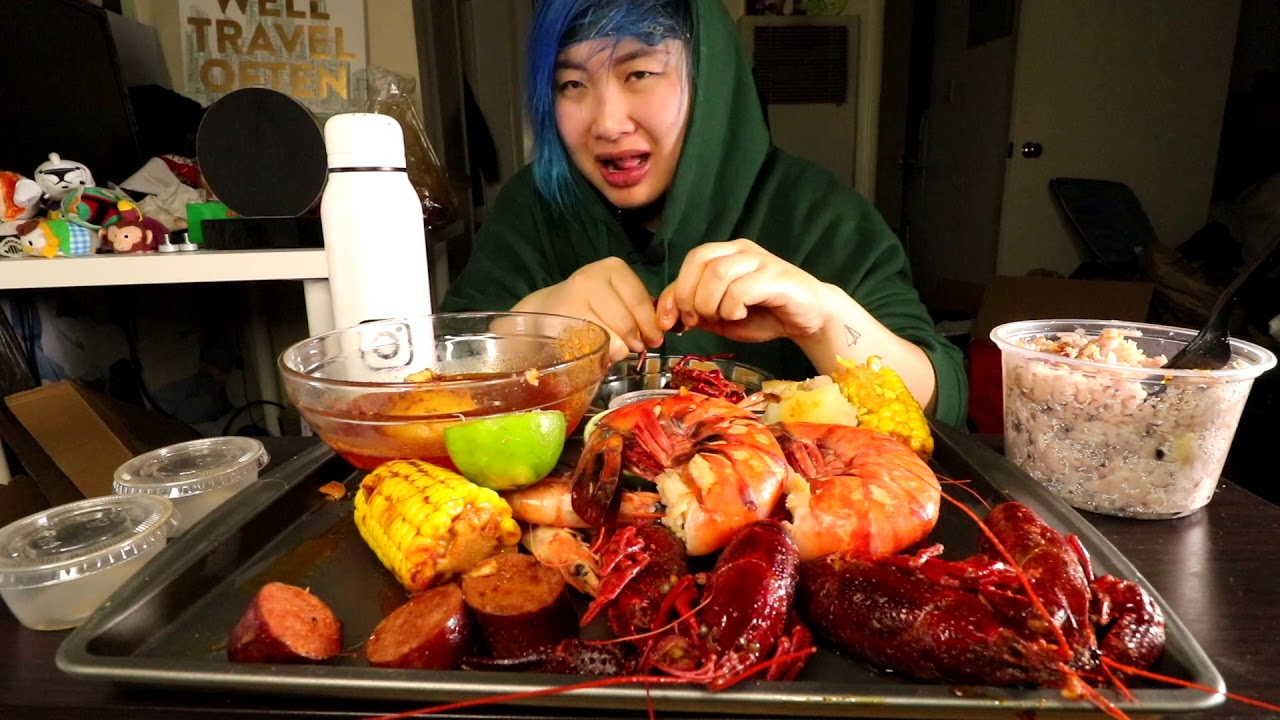 ASMR JUMBO SHRIMP & CRAWFISH  ♡ (Soy)