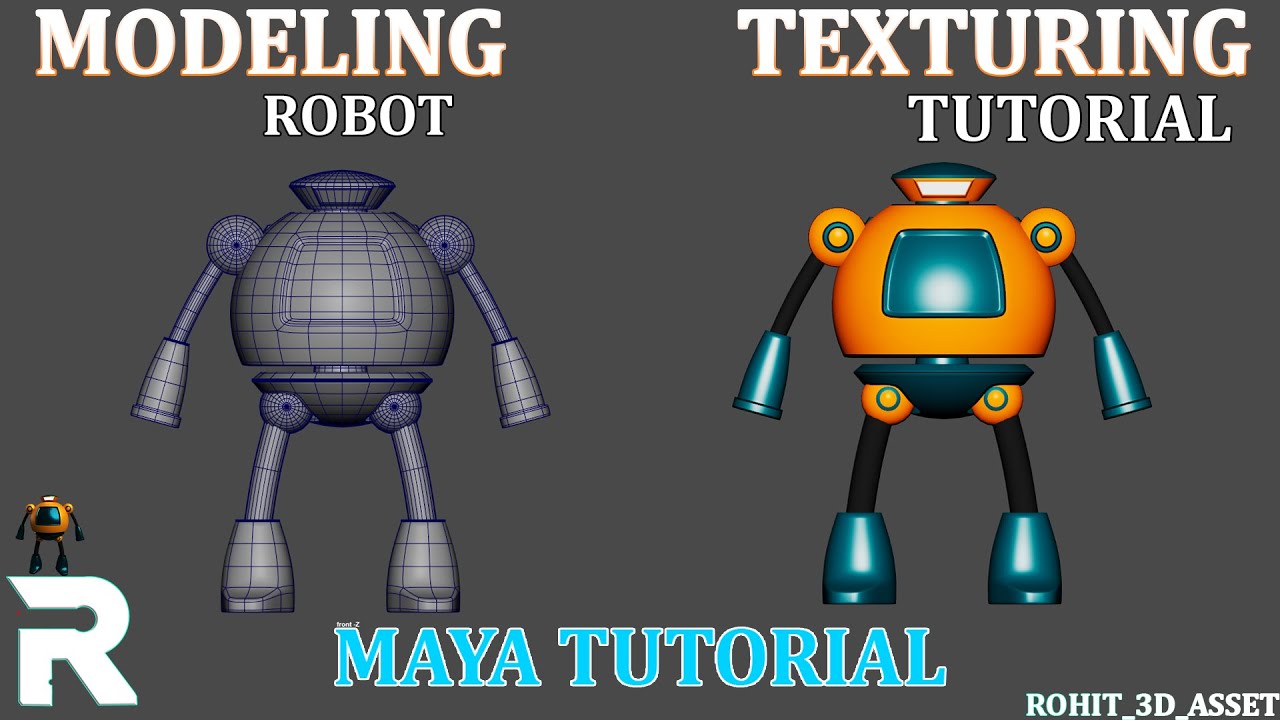 Robot Modeling in Autodesk Maya | 3D Hard Surface Modeling Tutorial  #mayamodeling #3dmodeling