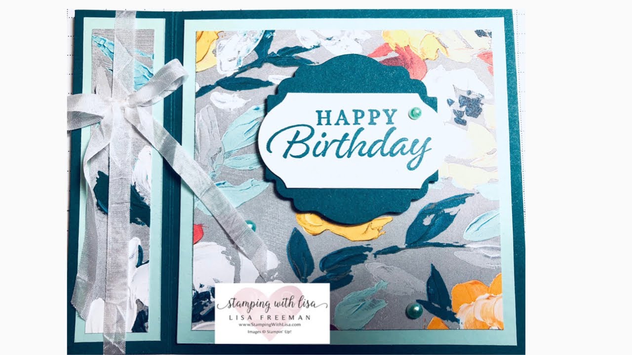 Quick and Easy Fun Fold Card Featuring Fine Art Floral!