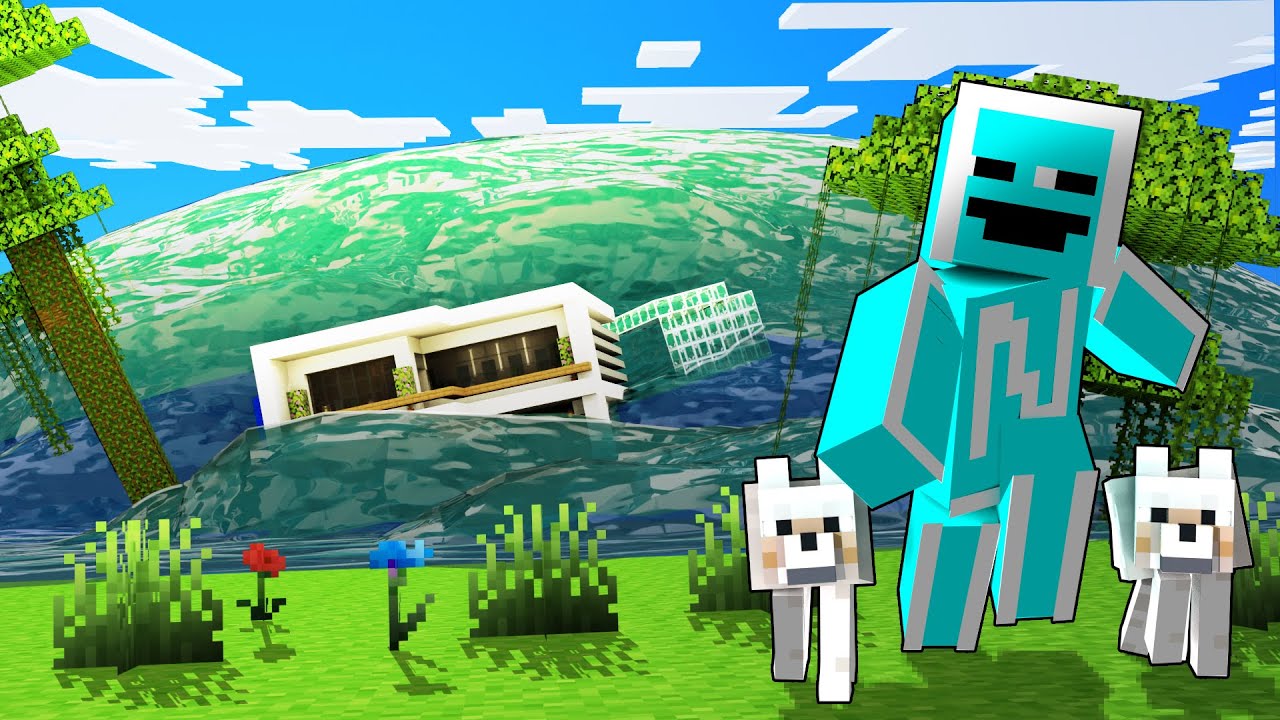 Дом Minecraft РАЗРУШЕН МЕГАЦУНАМИ! (Реалистичный игровой процесс)