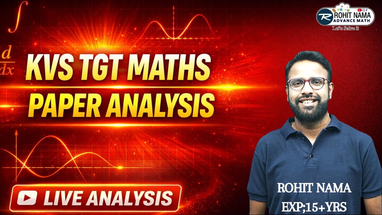 👉 KVS NVS TGT Maths Paper Analysis 2026 🔥 | Level 😱 Cut Off 🎯 Selection Chances LIVE #kvstgtmaths