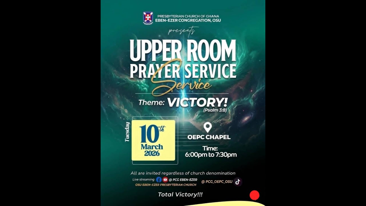 UPPER ROOM PRAYER & COMMUNION SERVICE || MARCH EDITION || 10/03/2026