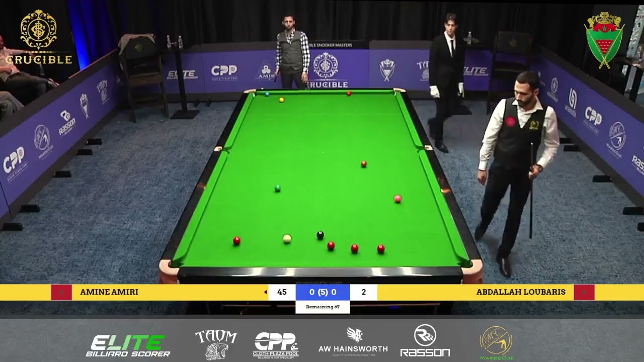 AMINE AMIRI vs ABDELLAH LOUBARIS - FIRST ROUND (SNOOKER BEST OF 5)