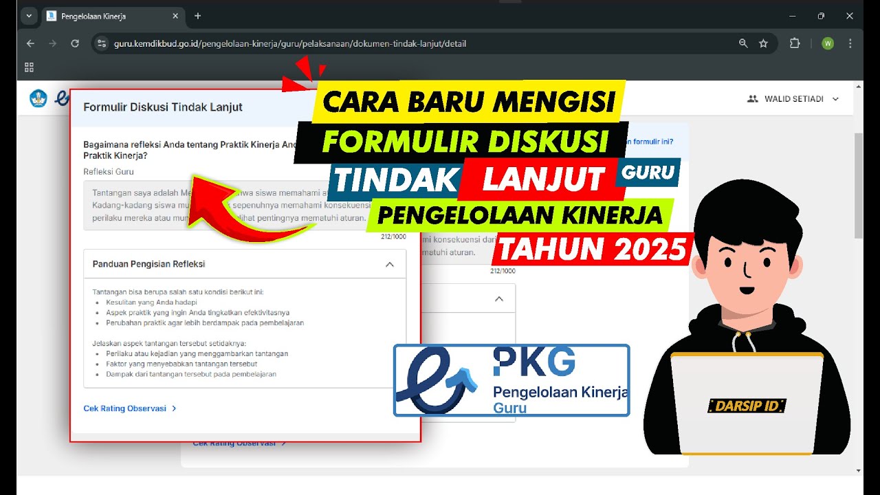 Cara isi Formulir Tindak Lanjut Guru Pada Pengelolaan Kinerja Tahun 2025