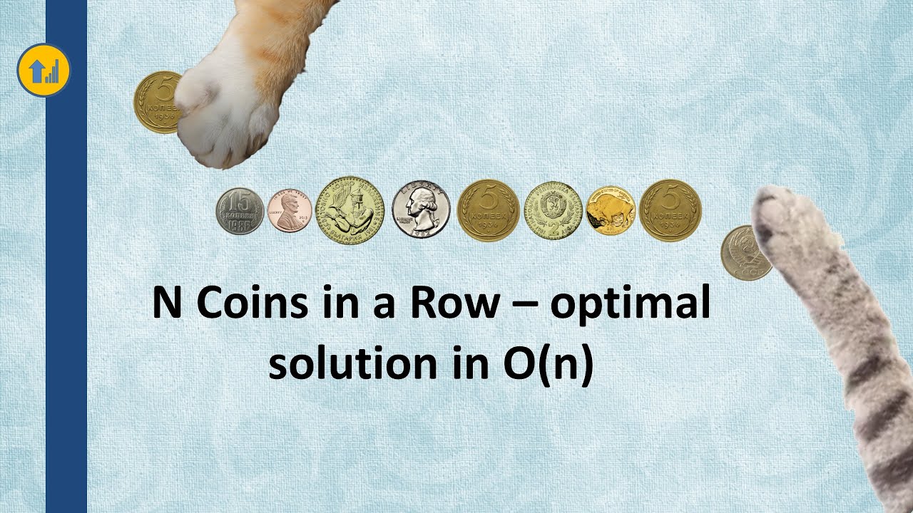 N Coins in a Row Game (Pots of Gold interview problem) optimal solution in O(n)