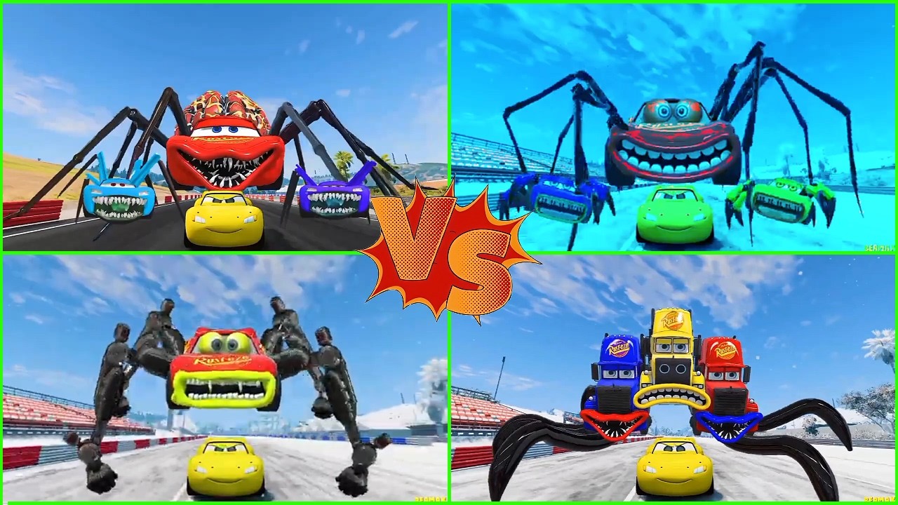 ULTIMATE CAR BATTLE! 🚗🔥 McQueen Eater vs Mega Monster Trucks | GTA 5 FIGHT