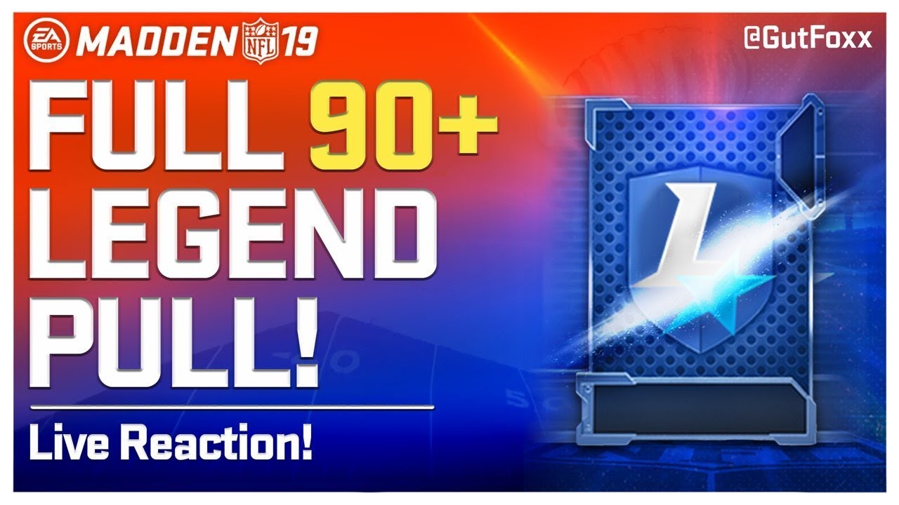 PULLED A FULL LEGEND LIVE REACTION! FLASHBACK PACK OPENING! MADDEN 19 ULTIMATE TEAM