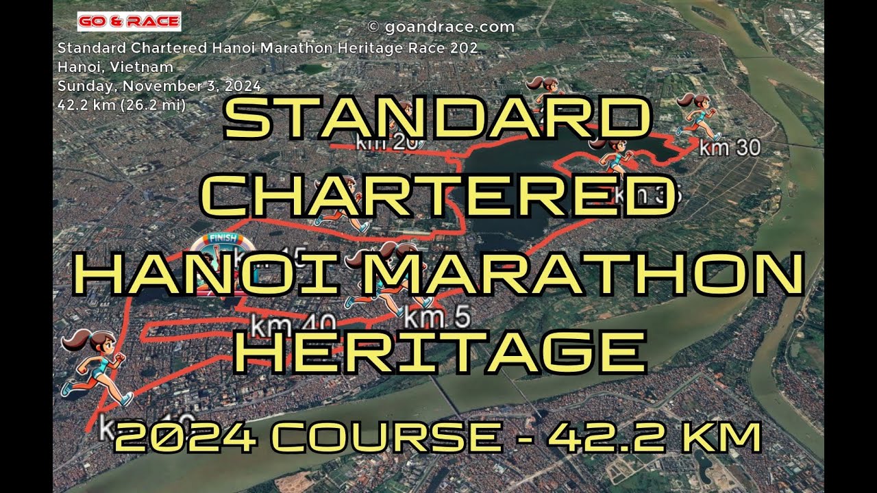 Standard Chartered Hanoi Marathon Heritage Race 2024: fly over the marathon course!