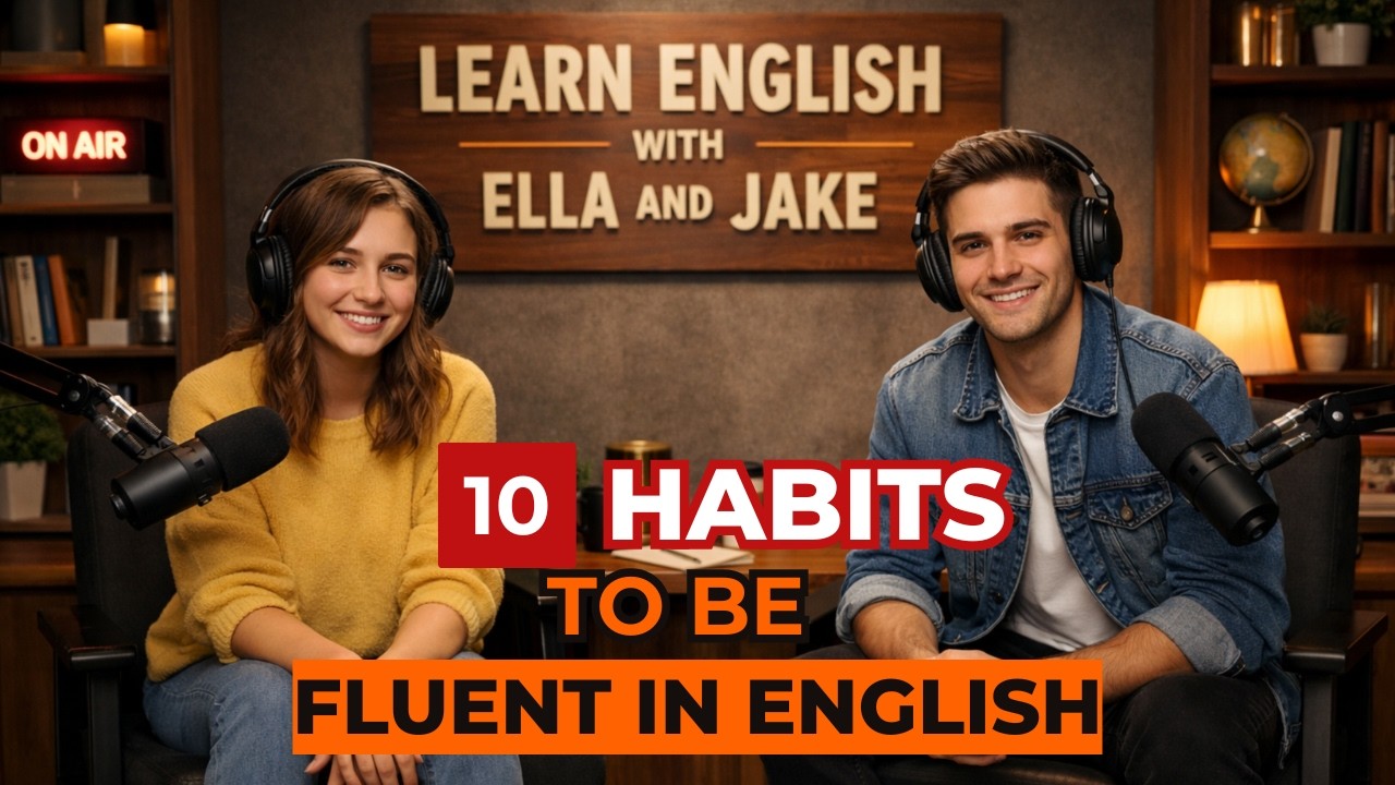 10 Habits to Become FLUENT in English (ft. Ella & Jake) 🎙️
