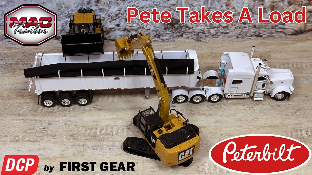 Stunning 64th Scale DCP Peterbilt 389 with MAC Coal End Dump Trailer: A Collector's Dream!
