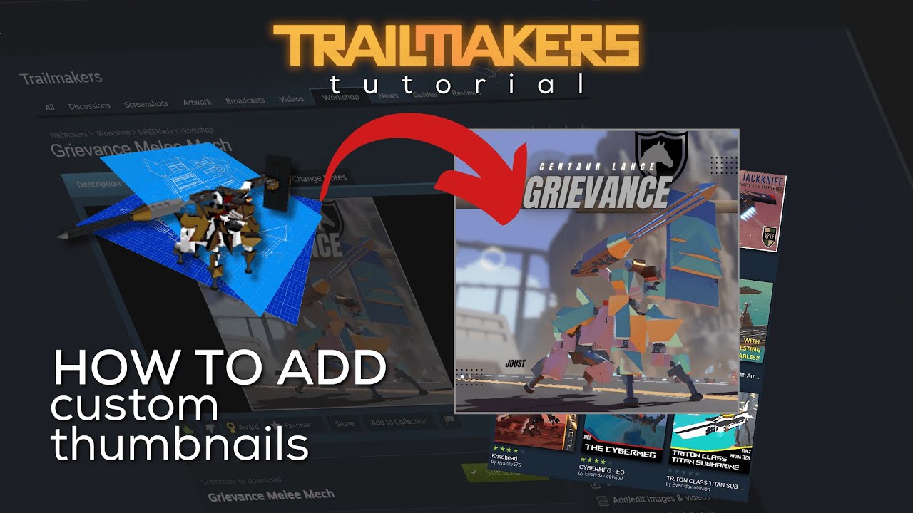 How to add custom thumbnails to your builds? | Trailmakers Tutorial