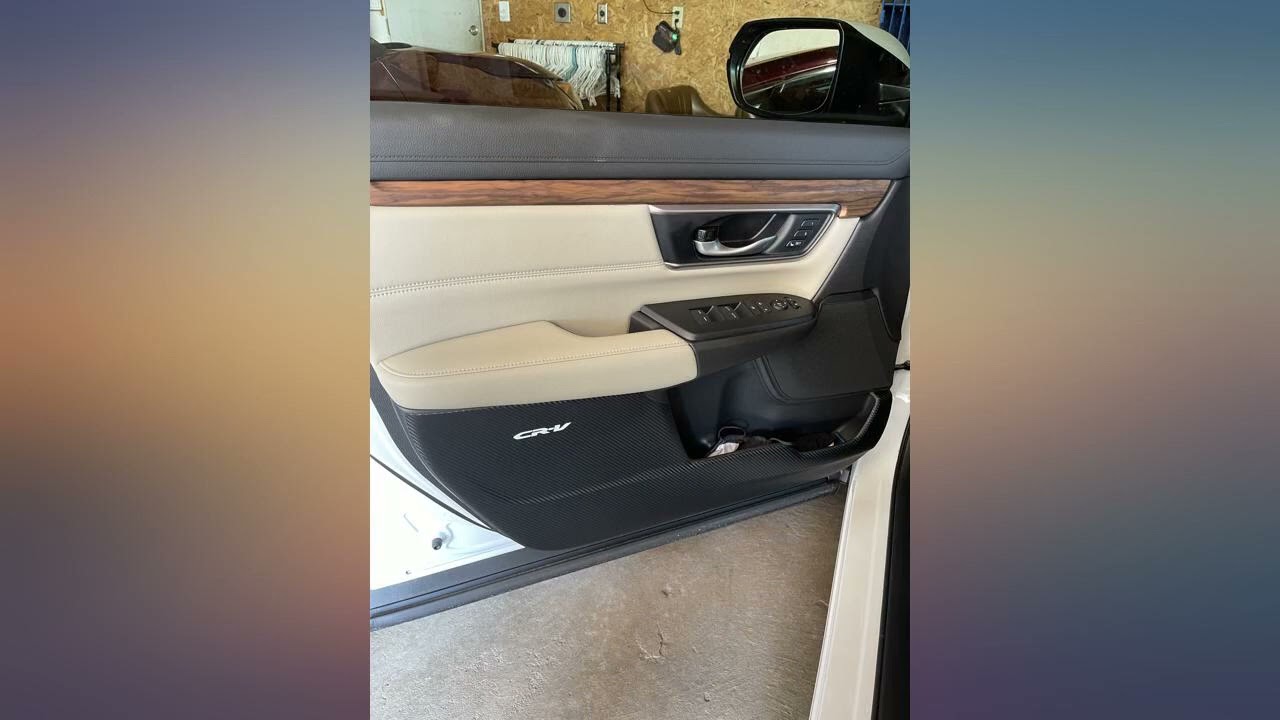 Car Door Anti Kick Pad Stickers for Honda CR-V 17-21 Protector Carbon Fibre Leather review