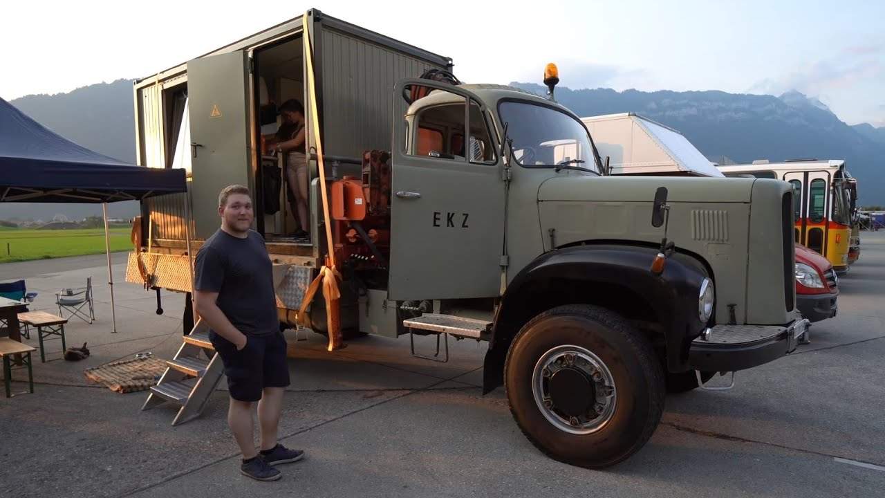 Wohnmobil Selbstausbau für 2022: Christian (27) und der 4x4 Saurer. Atemberaubend geniale Technik