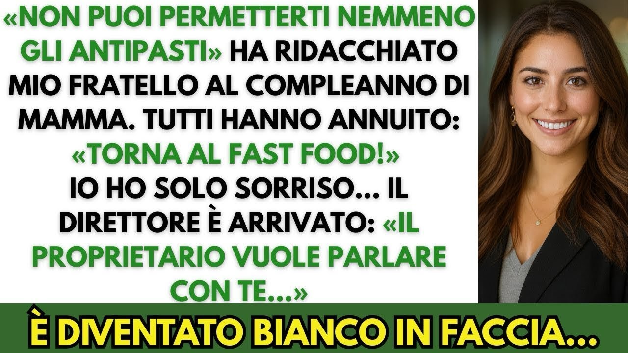 Mio fratello ha detto  “Non puoi permettertelo ” Poi il direttore l’ha chiamato “Signore”…