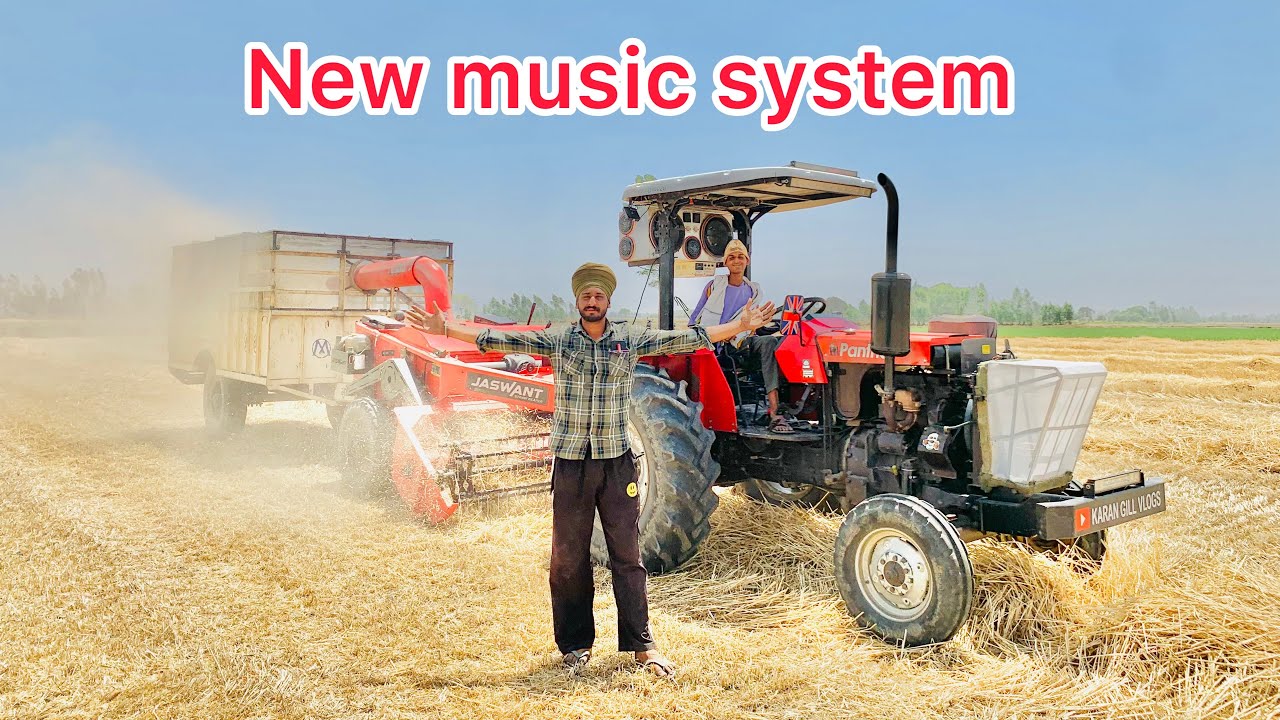 Karta fit new music system khet vich he 😄 || karan Gill vlogs