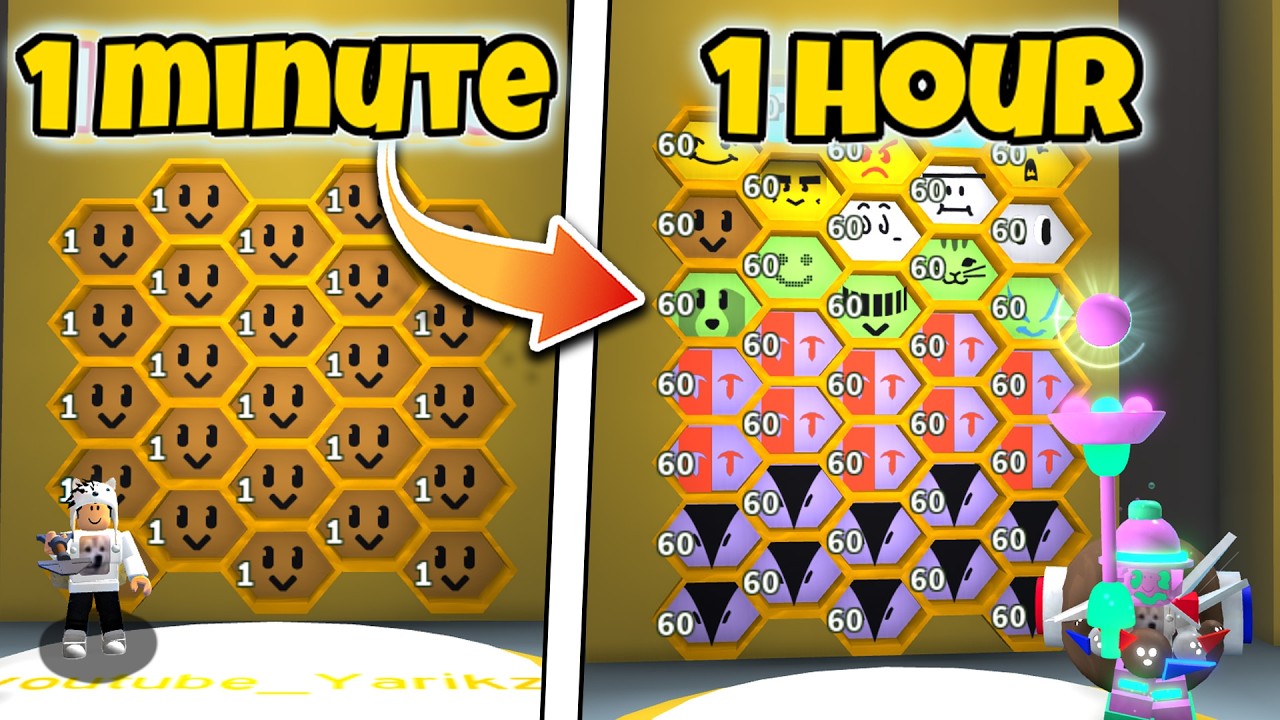 Every +1 Minute, My Hive Levels Up in Bee Swarm Simulator!