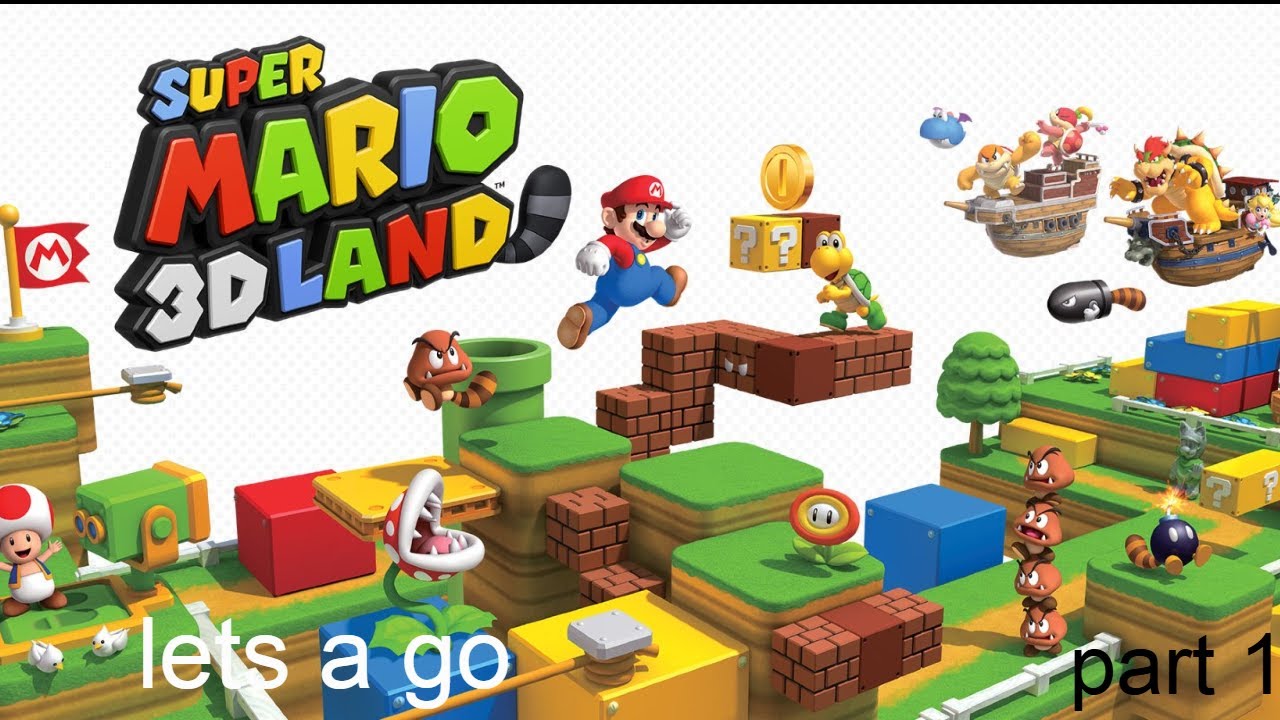 super Mario 3D land part 1 lets a go