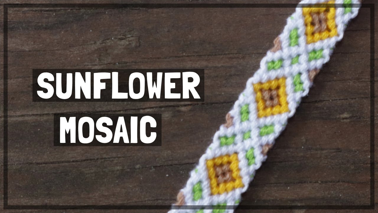 Sunflower Mosaic Friendship Bracelet Tutorial