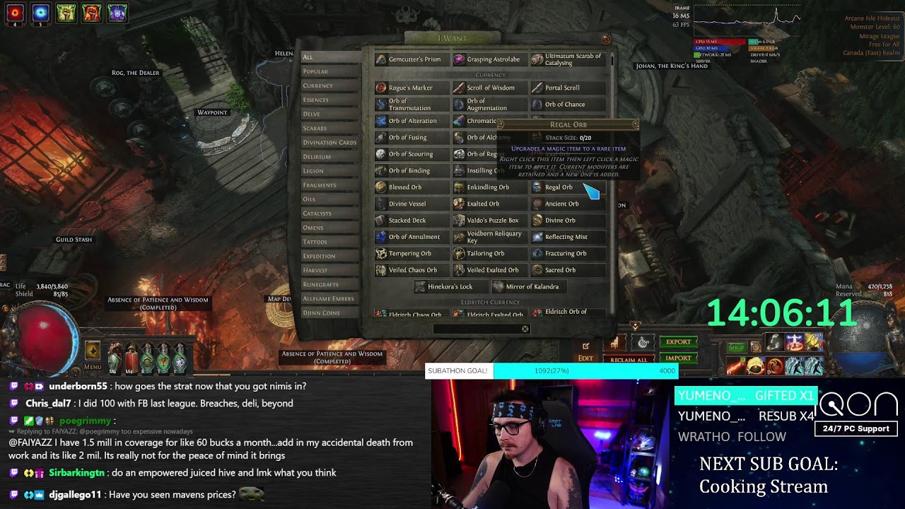 SUBATHON DAY 8 - HH and Nimis acquired, now lets get this LEGION [3.28 Mirage]