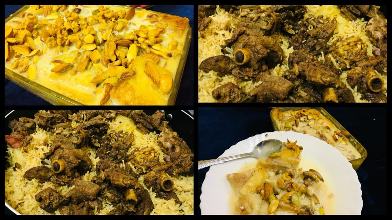 Eid Special❤️Arabian Dishes || Mutton Madfoon & Umm Ali without oven