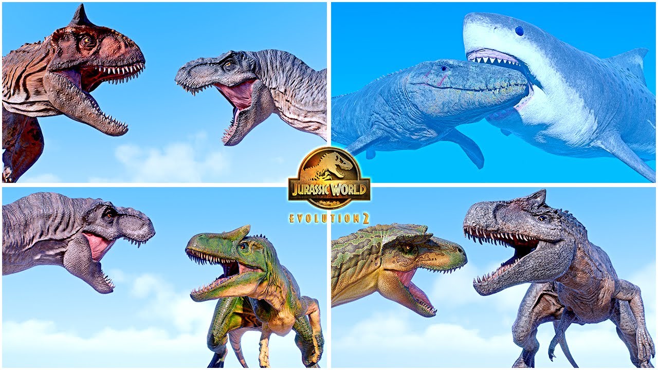 Big Eatie, Little Eatie, Carnotaurus Demon, Toro, Allosaurus 🦖 Jurassic World Evolution 2 Animations