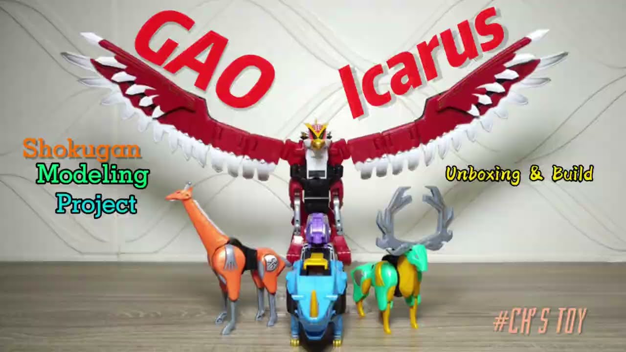 [Play with CH] LÁP RÁP MÔ HÌNH ĐỒ CHƠI GaoIcarus スーパーミニプラ SMP (SHOKUGAN MODELING PROJECT)百獣合体 ガオイカロス