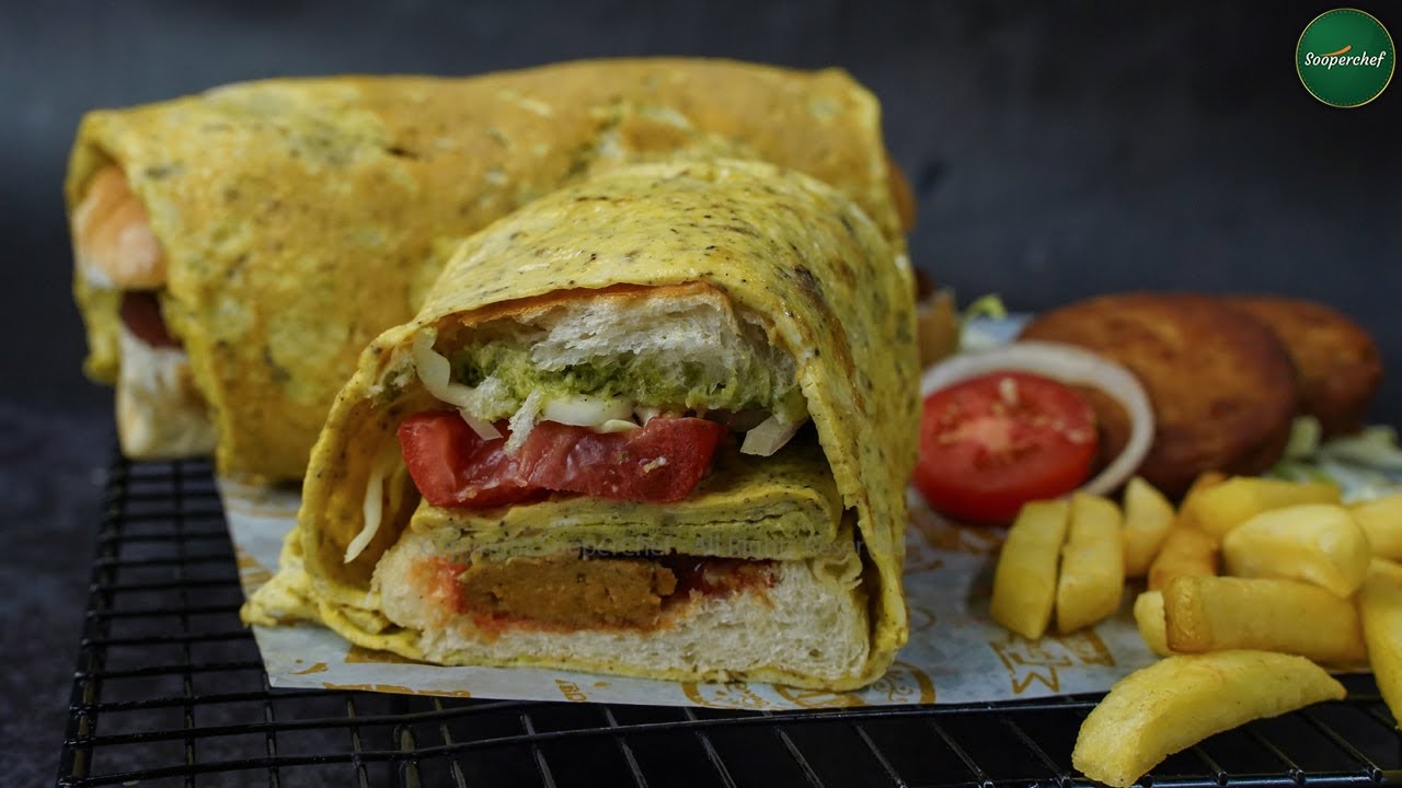 Anda Shami Burger Recipe by SooperChef (Ramzan Special Recipes)