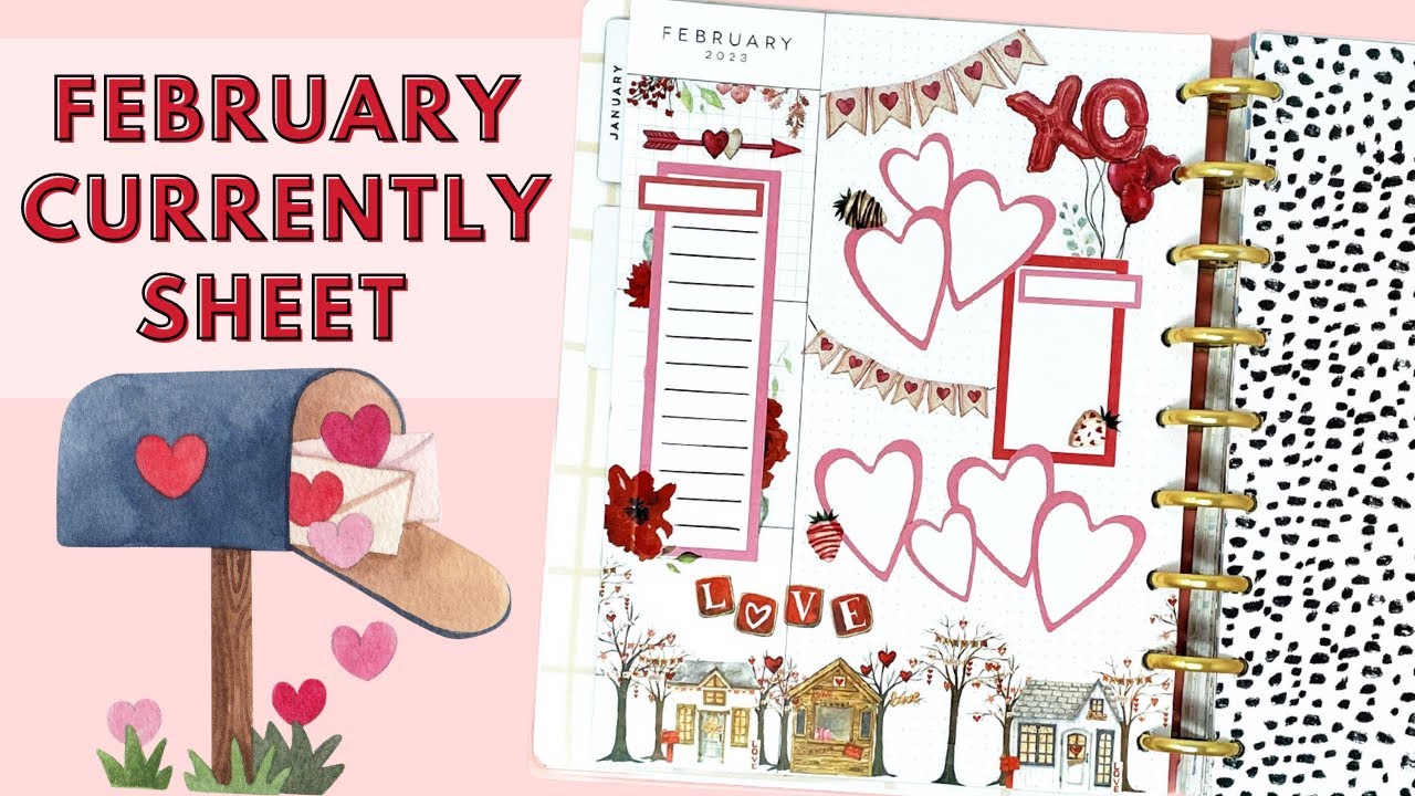 PLAN WITH ME | FEBRUARY CURRENTLY SHEET | THE HAPPY PLANNER