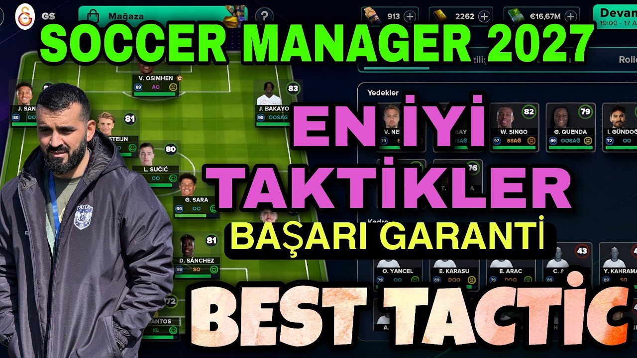 SM27 EN İYİ TAKTİK / DİZİLİŞ ve TALİMATLAR KUPA KAZANDIRIR / SOCCER MANAGER 2027 #Sm27 #Games 