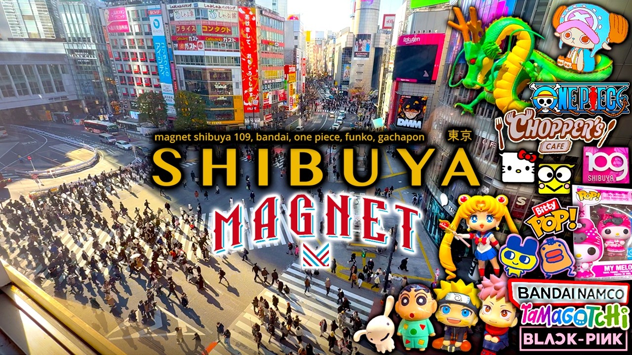 Shopping in Shibuya Tokyo: Magnet & Shibuya 109, One Piece, Funko Pop, Dragon Ball, ASMR Silent Vlog