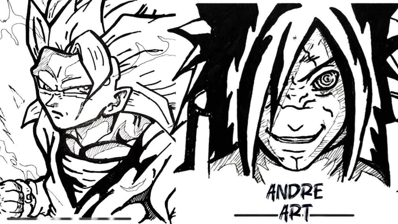 How to draw anime like a pro || Goku and madara || easy step by step