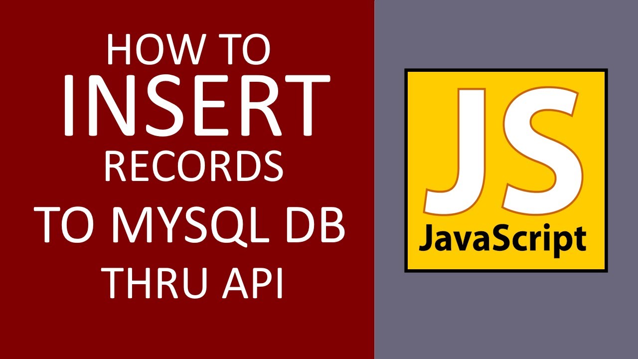 INSERT RECORDS TO MYSQL DATABASE USING API (PHP) IN VANILLA JAVASCRIPT