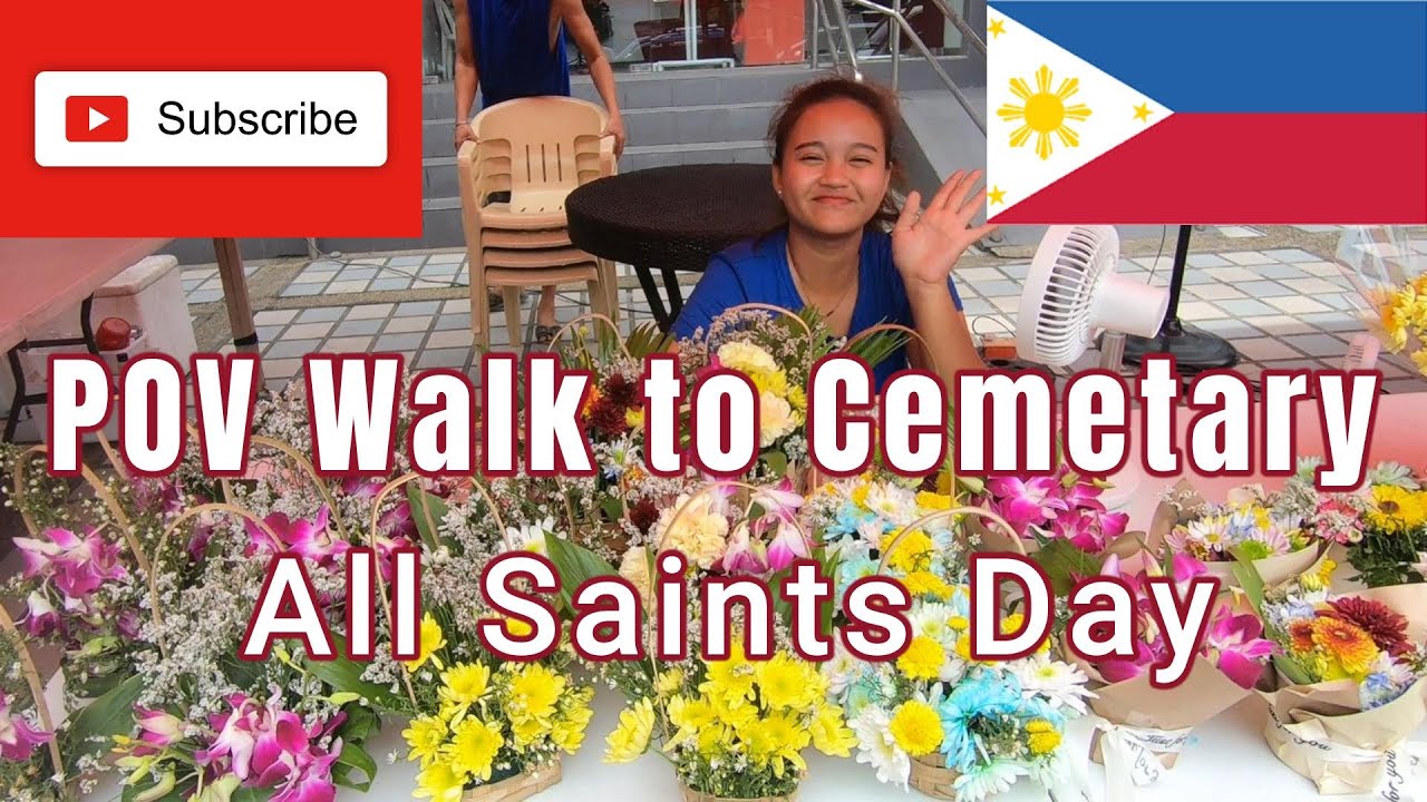 POV Walking All Saints Day in Angono Rizal Philippines | Busy Street to Municipal Cemetery, Vendors
