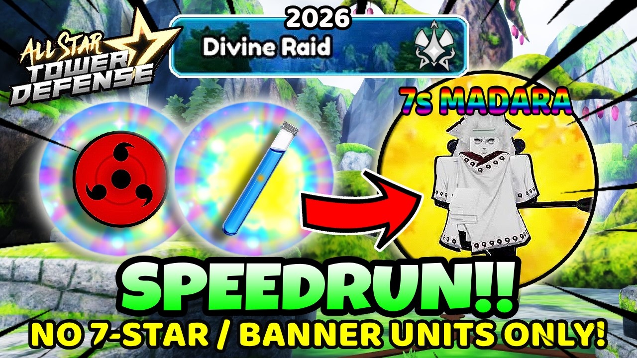 SOLO SPEEDRUN Divine Raid (No 7-Stars!) | OG All Star Tower Defense Roblox | OG ASTD