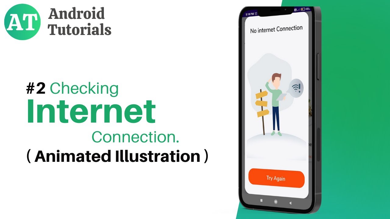 Checking Internet Connection in Android Studio | with Animated Illustration | #2 | Android Tutorials