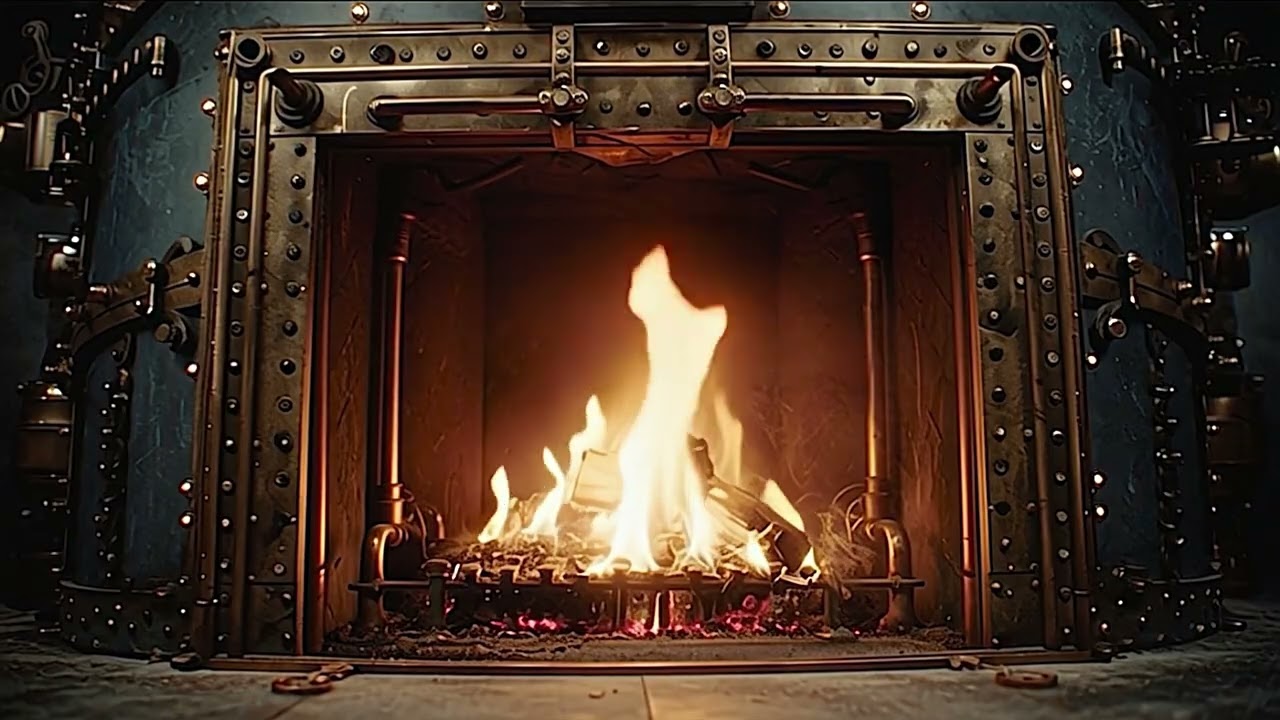 SteamPunk Style Burning Fireplace 🔥 [ No Ads ]