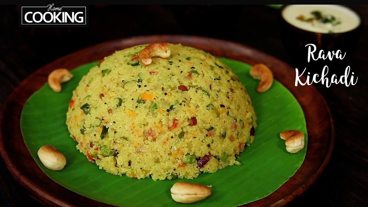 Rava Kichadi Recipe | Sooji Kichadi | Breakfast Recipes | Rava Upma Recipe | Tiffin Recipes