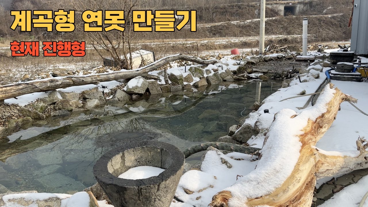 좌충우돌 계곡형 연못 만들기. 시작부터 현재까지 영원히 진행되는 연못 만들기
