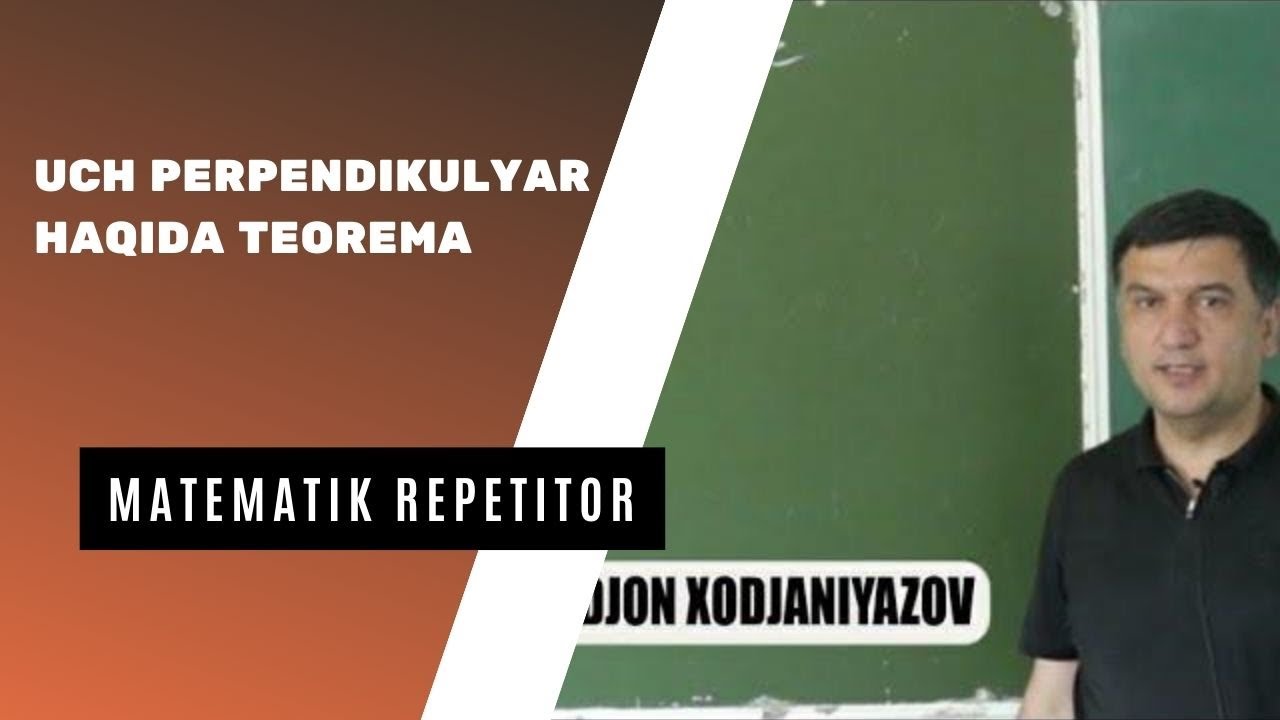 14. Uch perpendikulyar haqida teorema. Geometriya 10 sinf