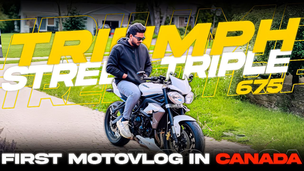 Triumph Street Triple നമ്മൾ പറത്തി 🇨🇦First Motovlog In Canada ❤️