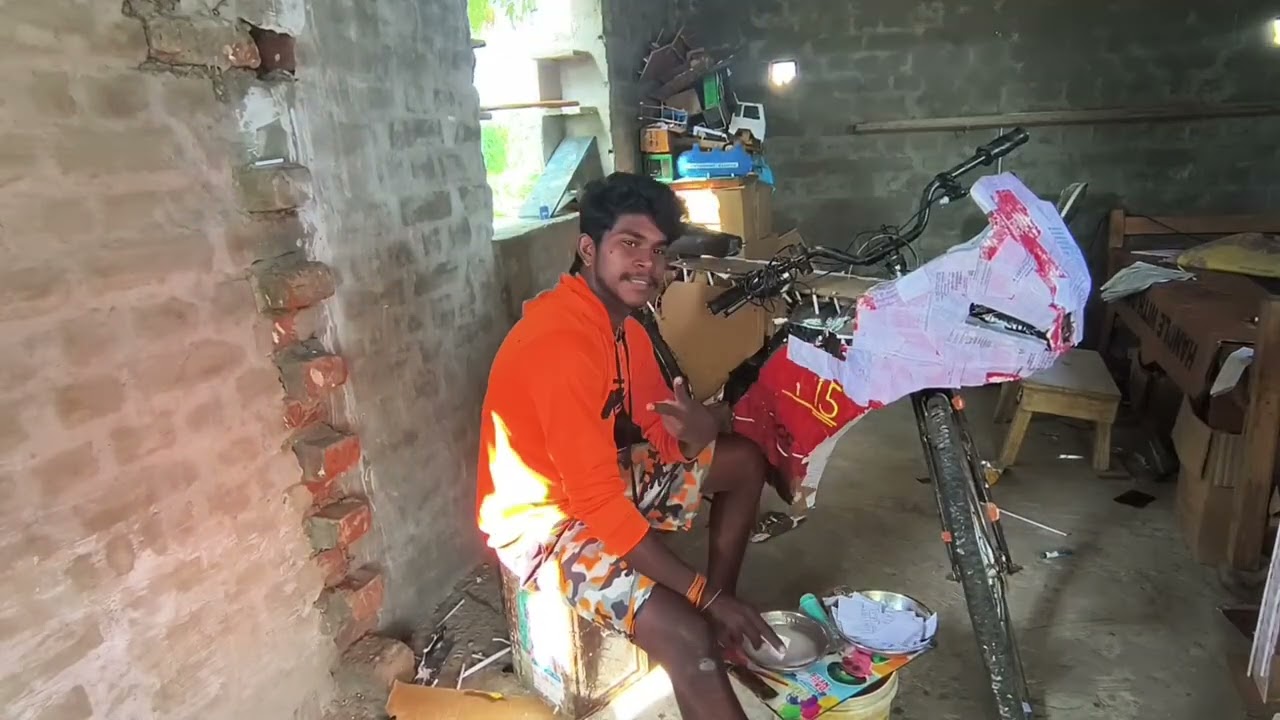 Cardboard Bike Restoration of the day @Ayyankali_creative #art #bike #viralvideo #reels 