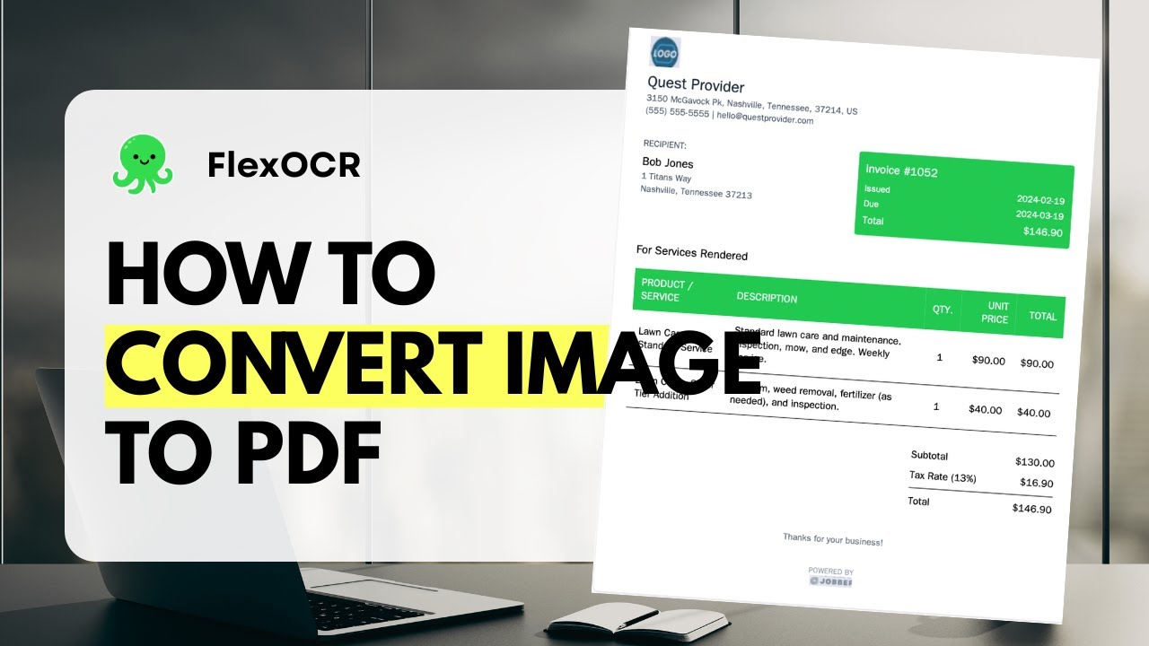 How to Convert Invoice to PDF for FREE (Image to PDF)