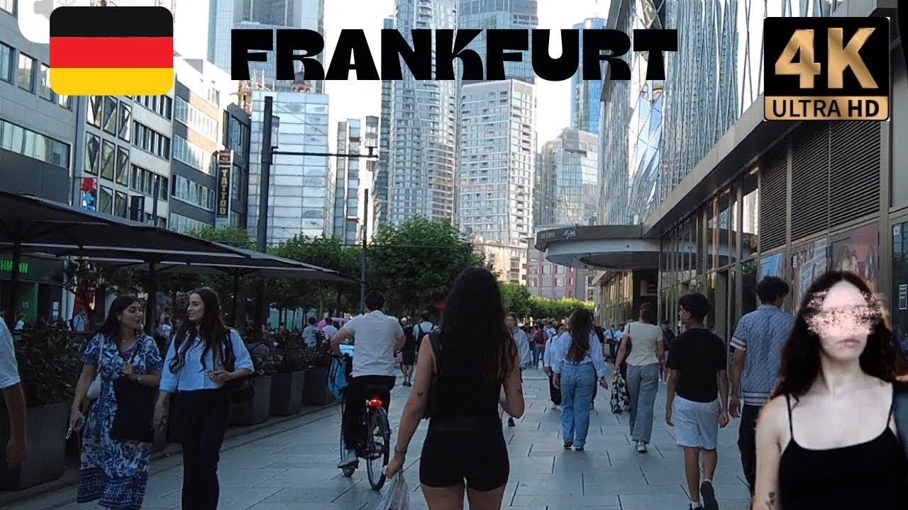 Down Town of Europe | Frankfurt 2025 🇩🇪| Walking Tour of Frankfurt City in 4K #walking #frankfurt 