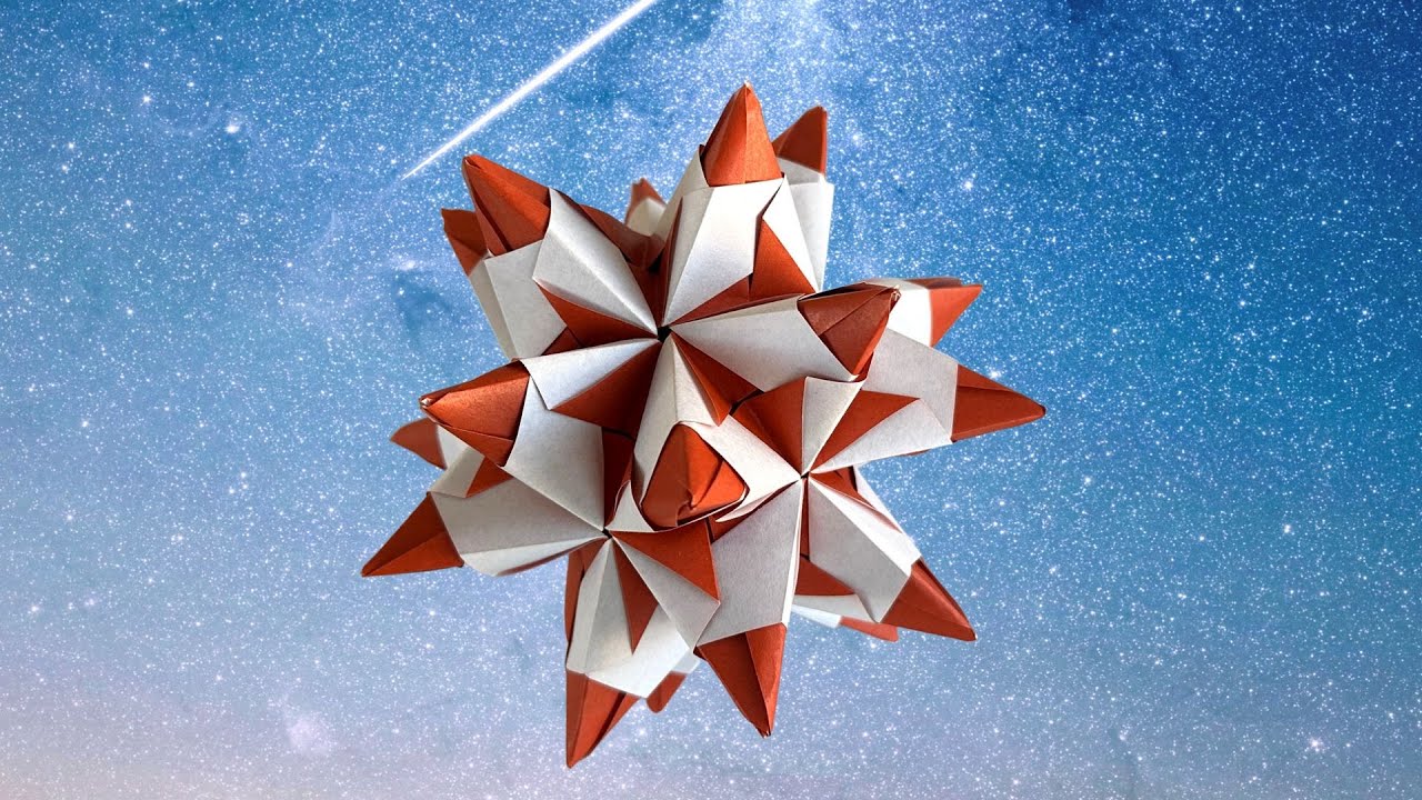 Modular Origami Bascetta star 30 units (Paolo Bascetta)