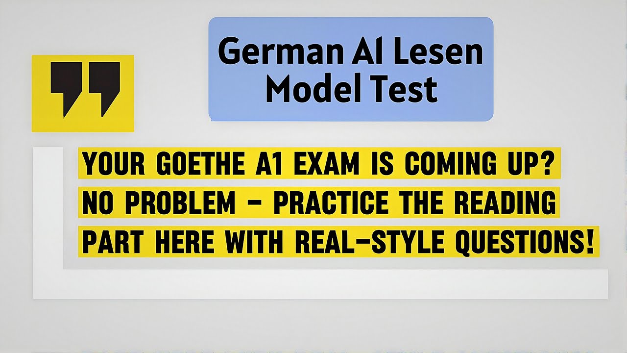 German A1 Reading Model Test with  Answers #135