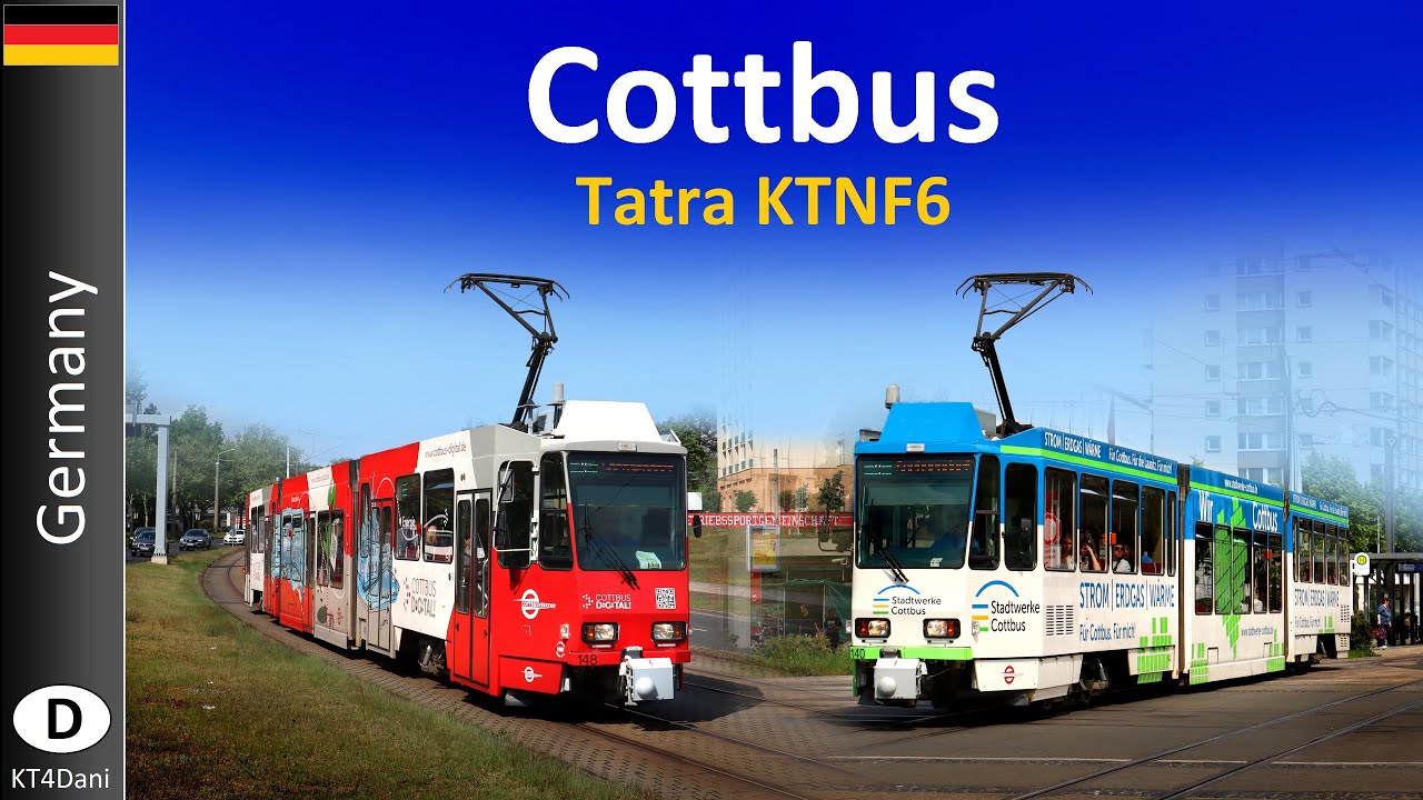 【4K】COTTBUS TRAM - Tatra KTNF6  (2024/25)