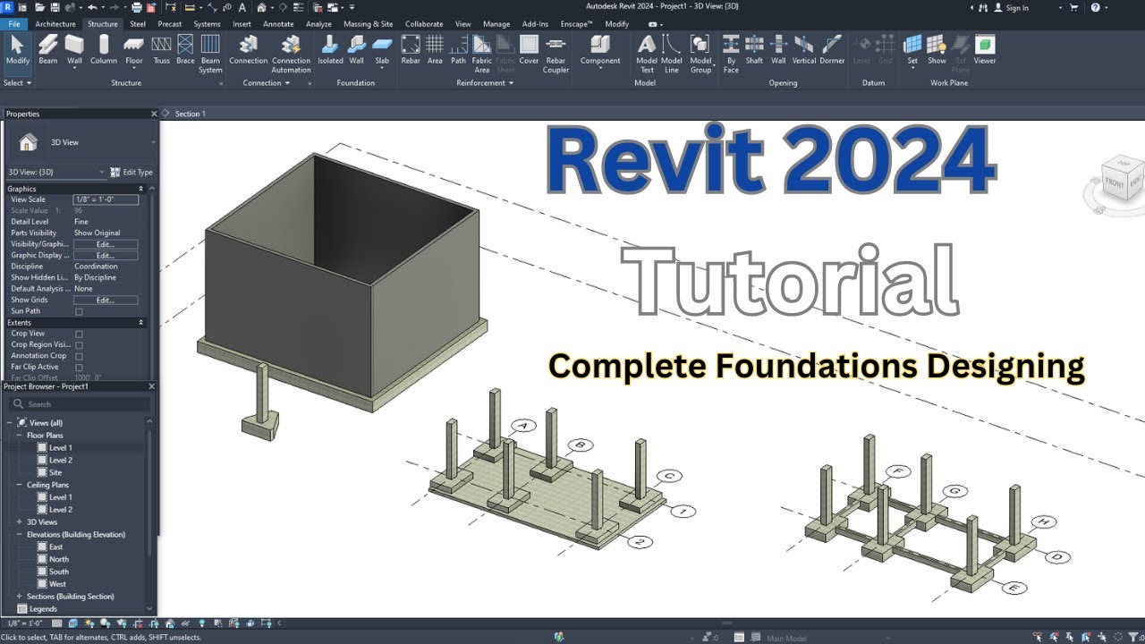 Foundations in Revit 2024: A Step-by-Step Tutorial Guide